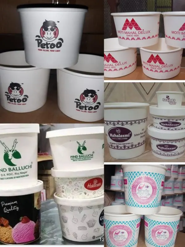 Image Disposable Printed Paper Container