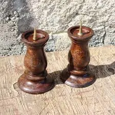 Image French Collection Wooden Candle Holder