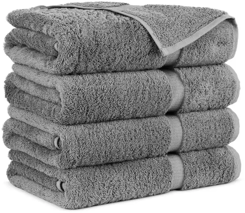 Image Grey Turkish Cotton Bath Towels