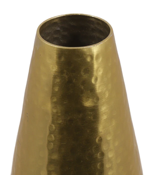 Iron Golden Hammered Flower Vase