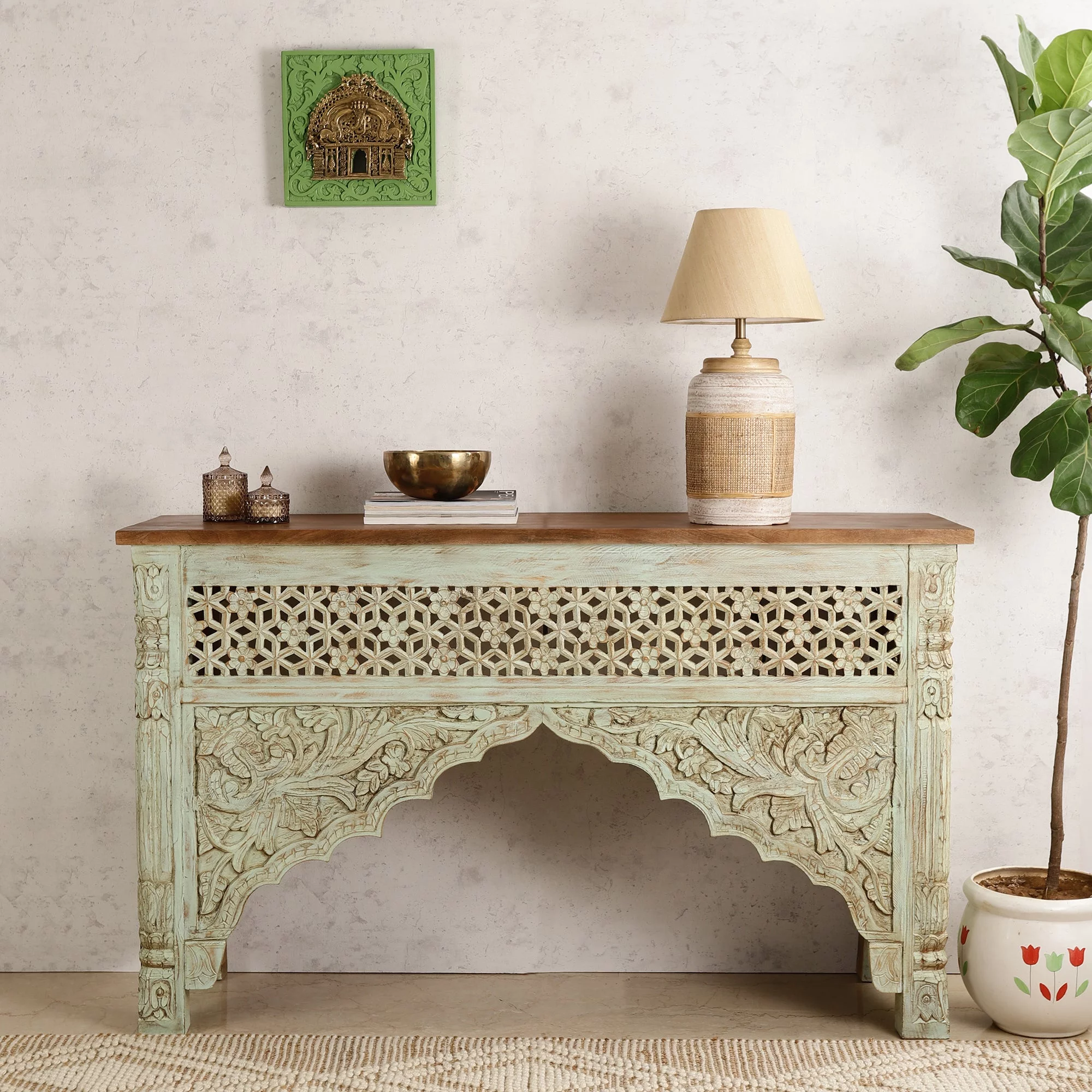 Image Jungle Wood Console Table