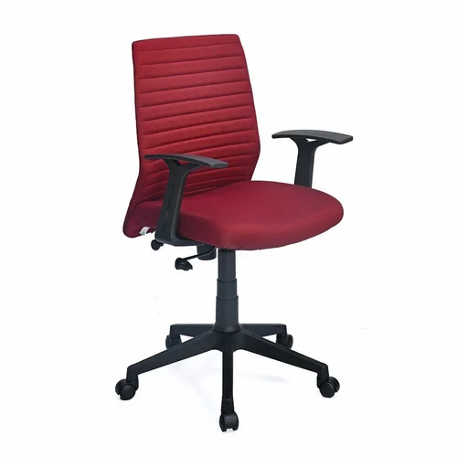 Maroon Fabric Office Revolving Chair