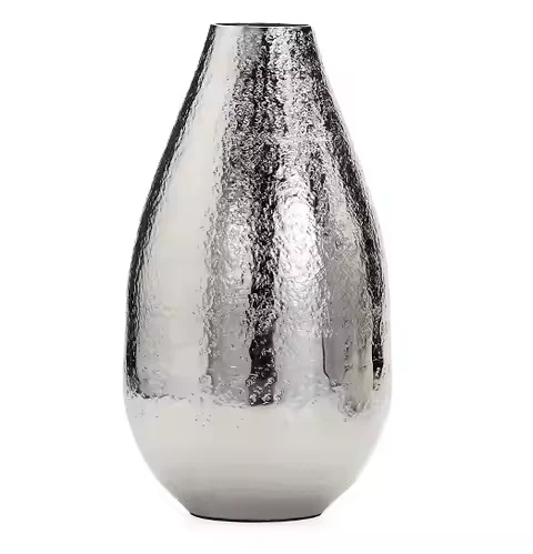 Matte Golden Hammered Flower Vase