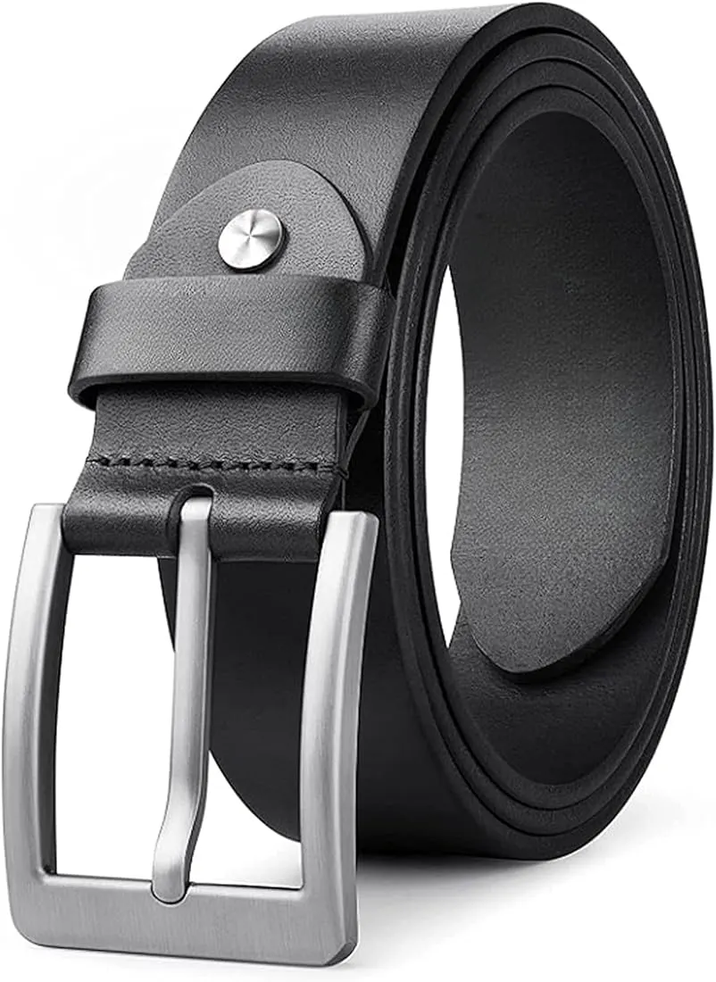 Image Mens Black Formal Wear Leather Belt