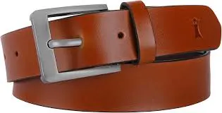 Image Mens Brown Plain Leather Belt