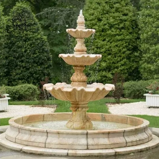 Image Natural Stone 3 Tier Garden Fountain