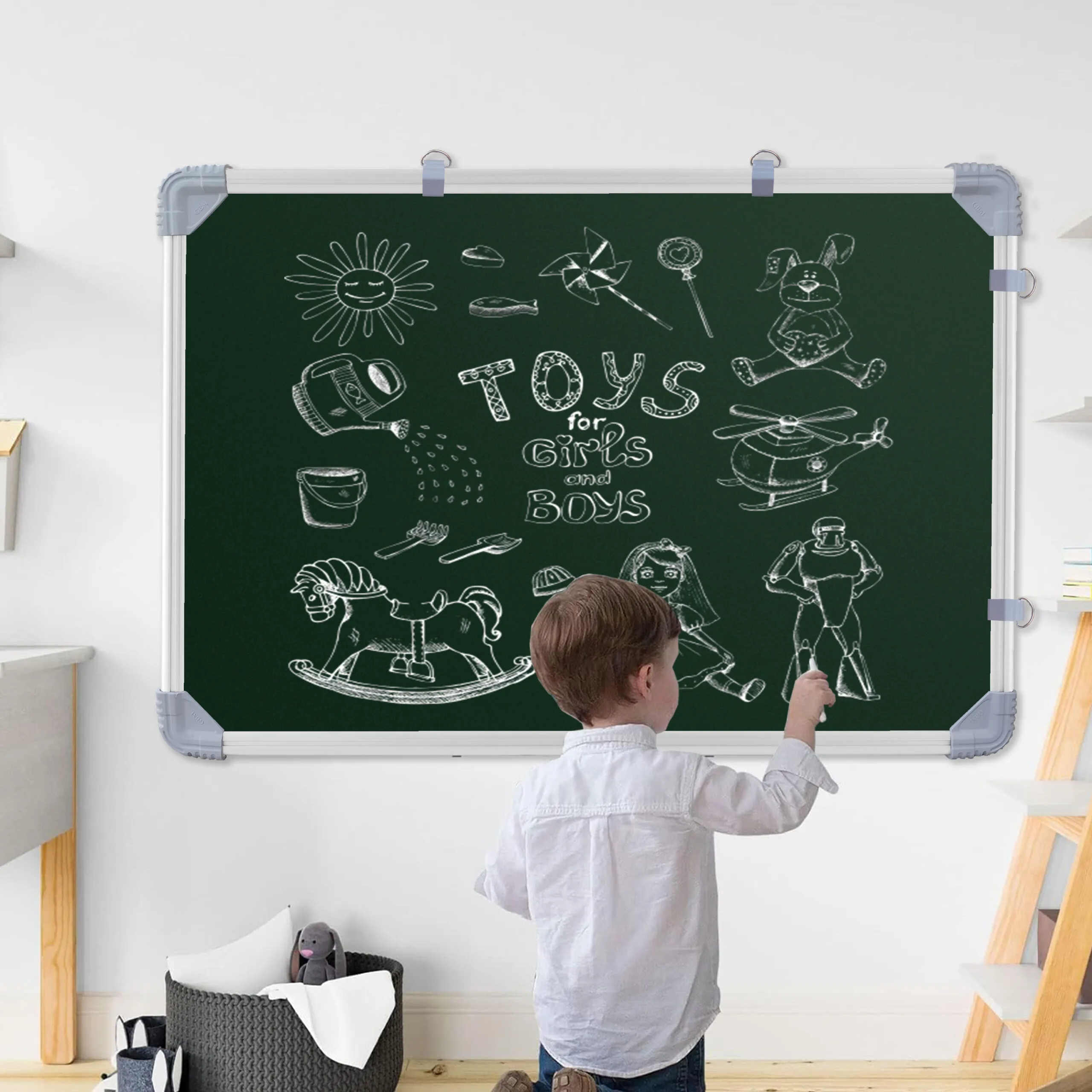Image Non Magnetic Chalk Board, Frame Material : Premium Aluminium