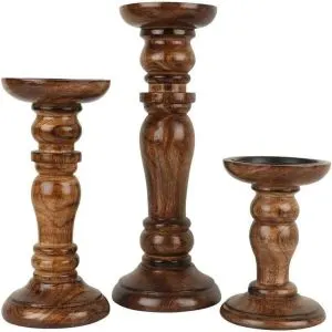Image Nutty Crush Wooden Candle Holder