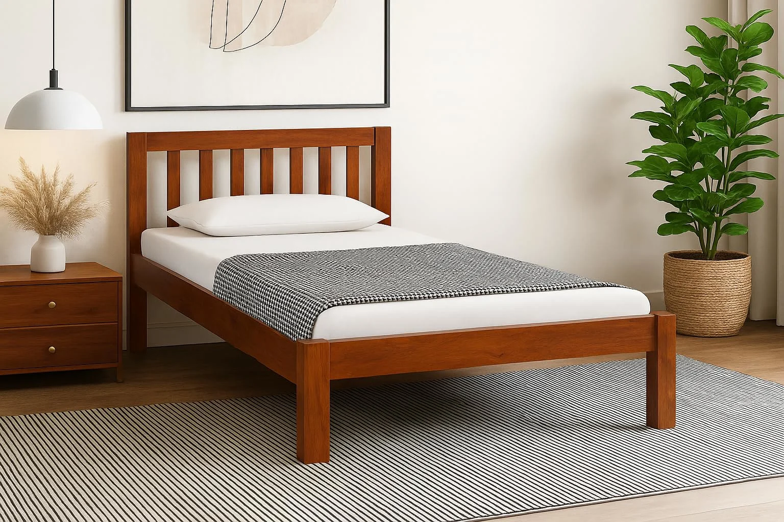 Image Orian sheesham wood single bed