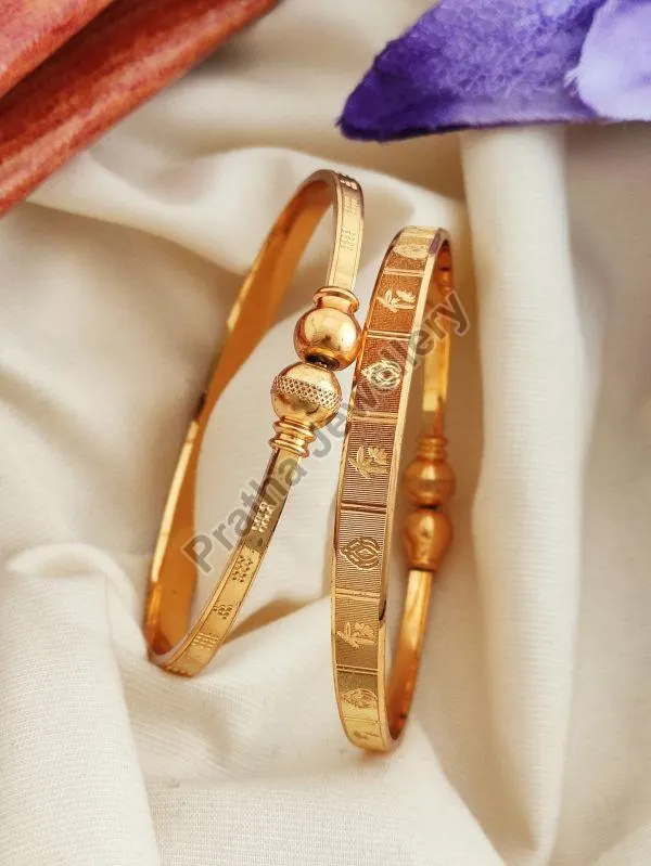 Party Wear Open Style Designer Brass Bangle