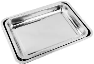 Image Polished Stainless Steel Multi Baking Tray, Color : Silver
