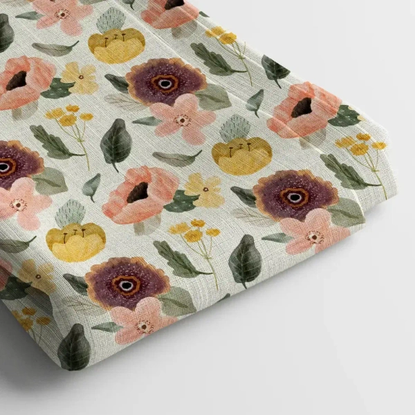 Polycotton Floral Printed Fabric