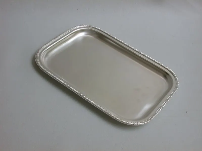 Image Rectangular Silver Plated Tray