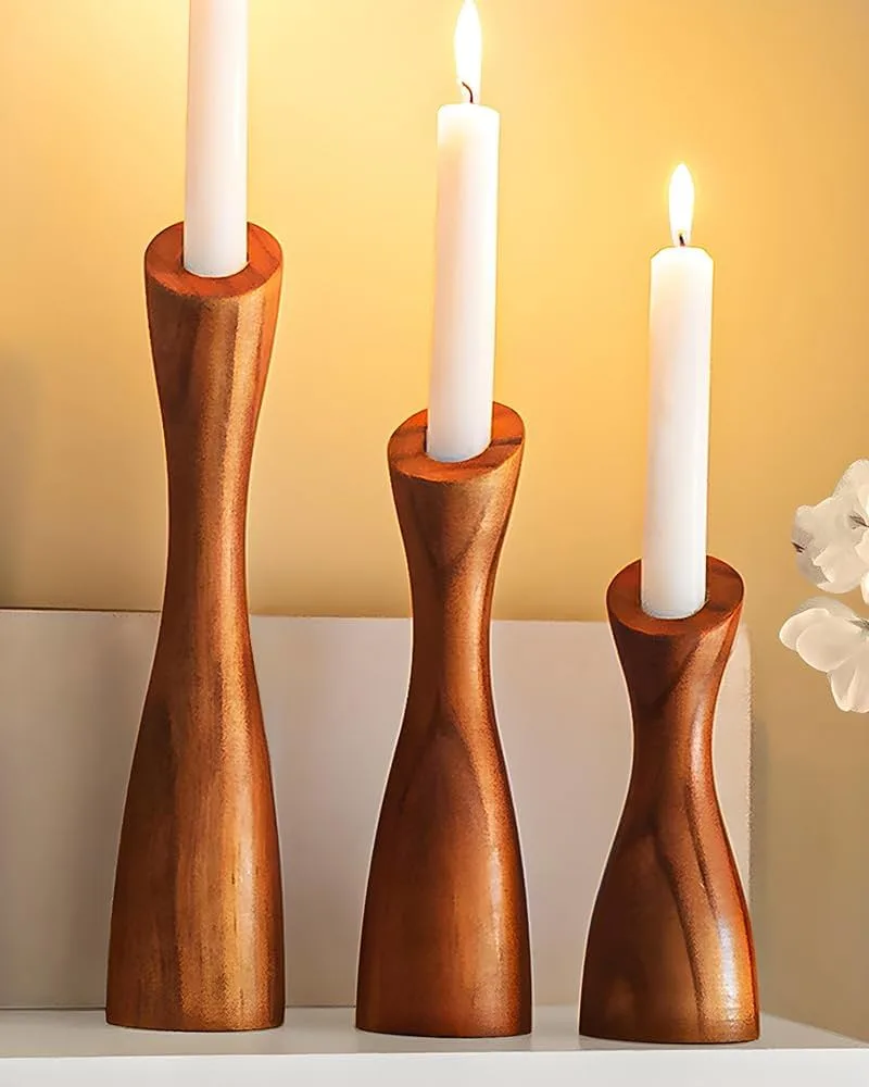 Image Toffee Wooden Candle Stand