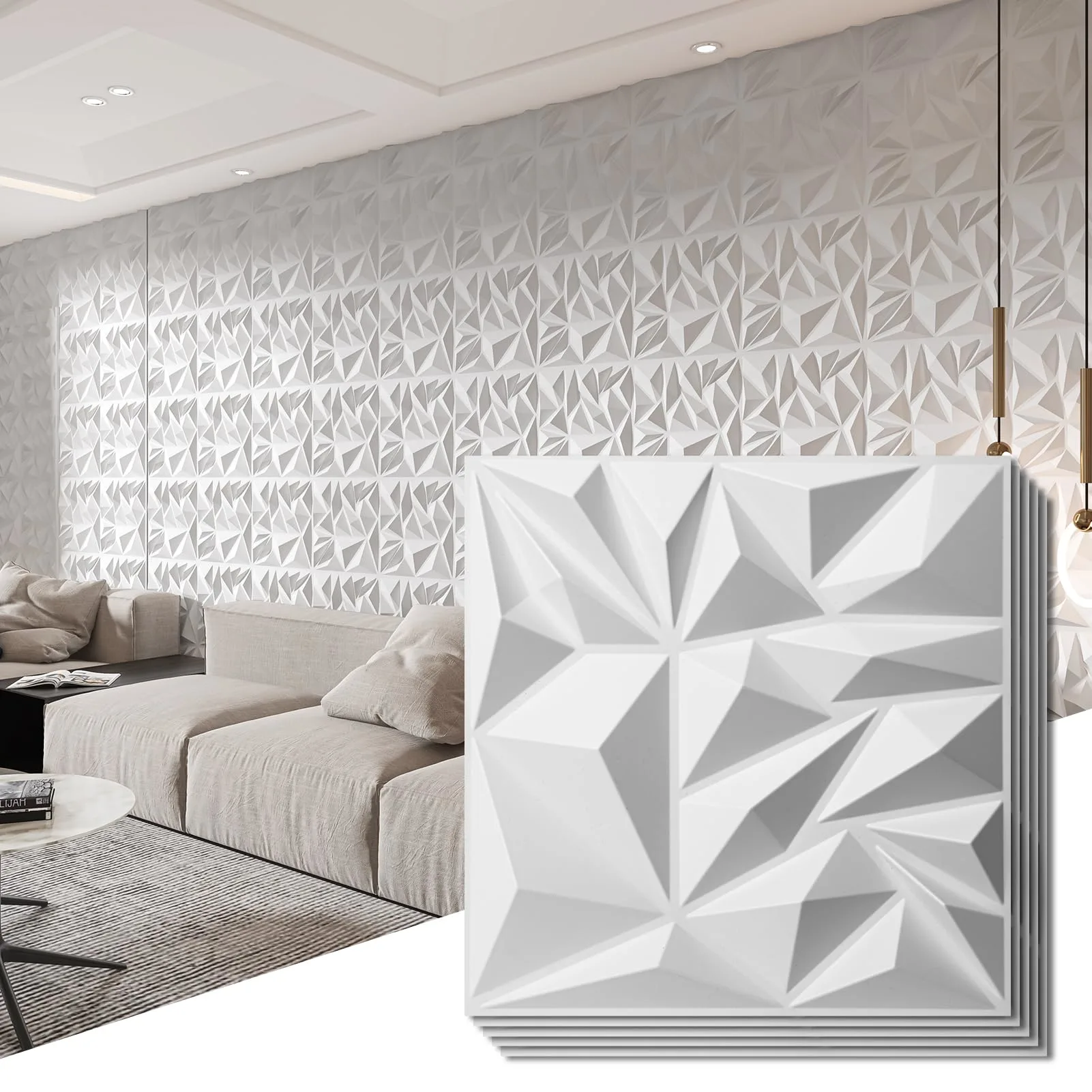 Image White 3D Wall Panel