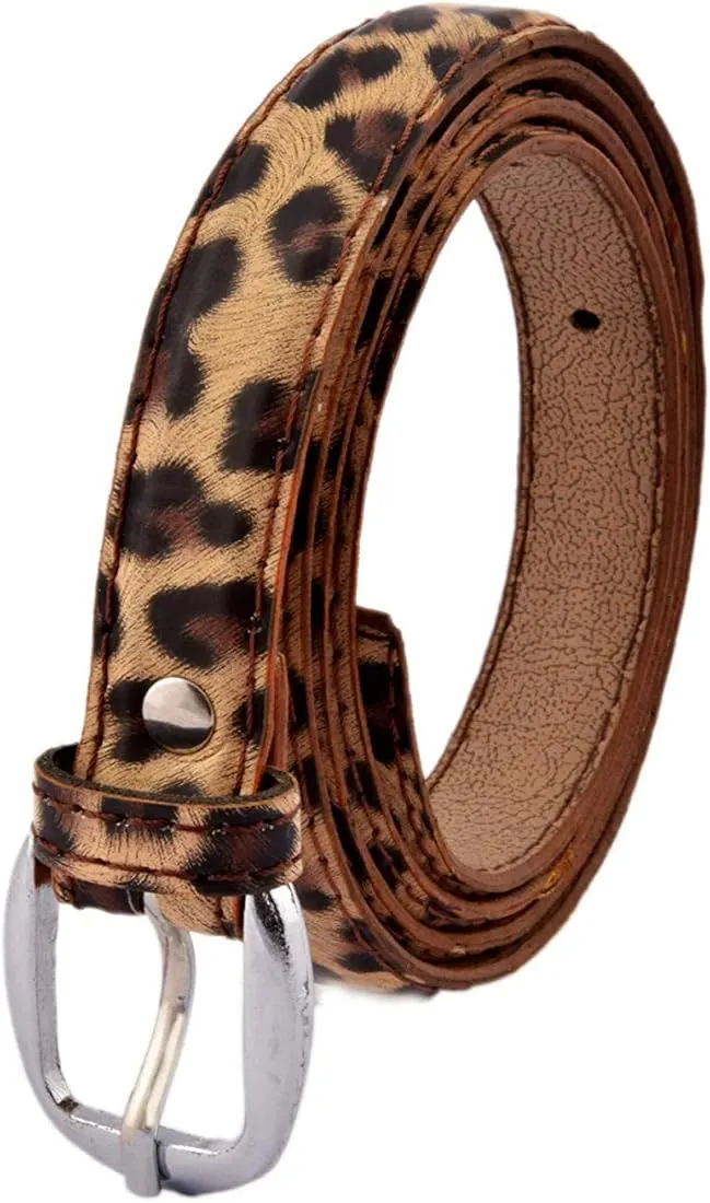 Women Skin Printed Leather Belt