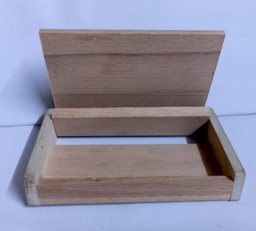 Image Wooden Visiting Card Box, Color : Brown