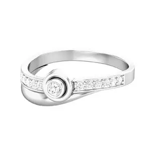 Image 0.21 TDW Round Cut Diamond Yellow Gold Ring