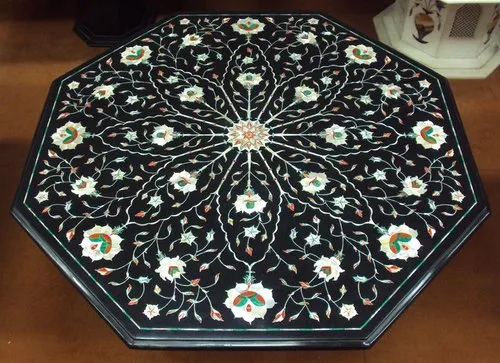 Image Black Marble Inlay Table Top