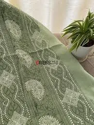 Image Cotton Green Kurti Fabric