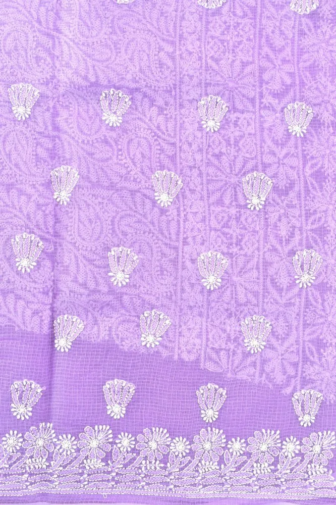 Image Cotton Purple Kurti Fabric