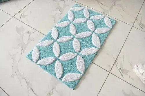 Designer Cotton Tufted Bath Mat For Restaurant, Hotel, Home