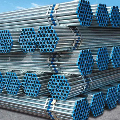 Image Galvanized Steel GI ERW Pipe, Shape : Round