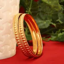 Image Gold Plated Brass Bangles