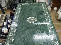 Image Green Marble Inlay Table Top