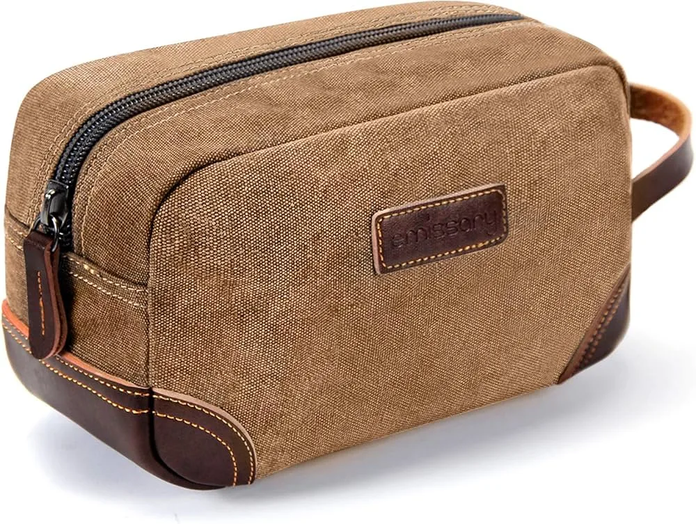 Leather Shaving Kit Bag