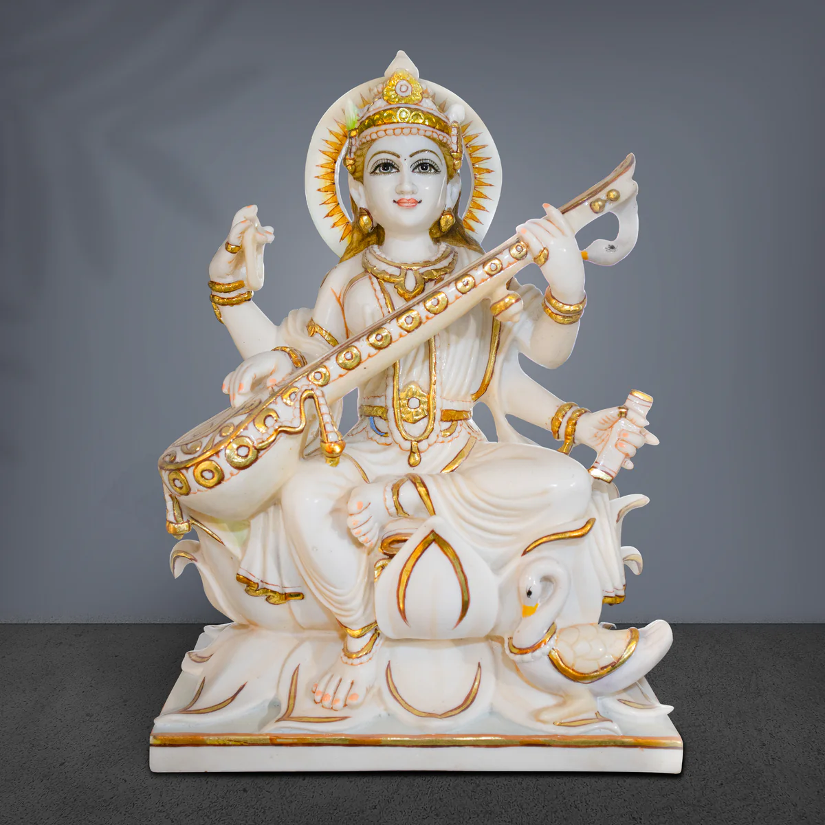 Image marble saraswati statue