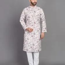 Image Mens Party Wear Cotton Kurta Shirt