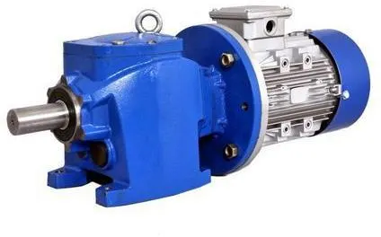 Image Polished Cast Iron 10-20kg Semi Automatic Electric Helical Gear Motor For Textile, Food Processing Machineries