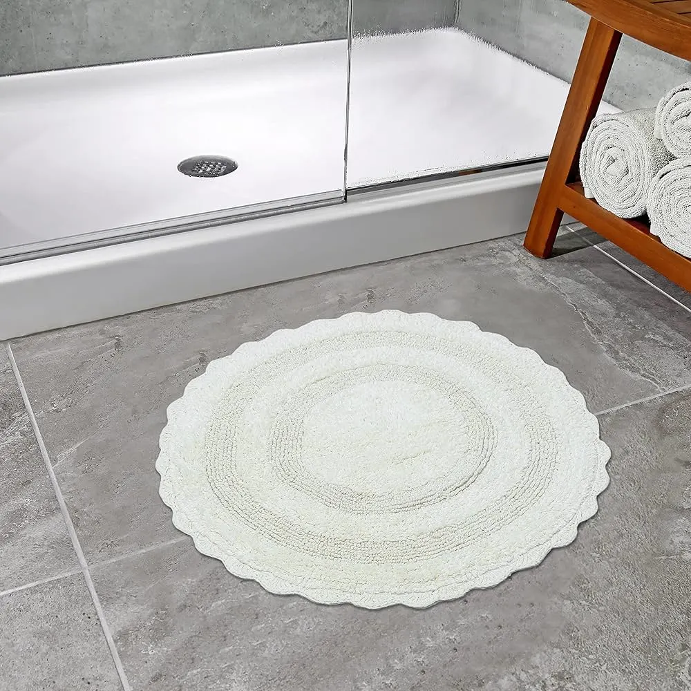 Round Cotton Bath Mat