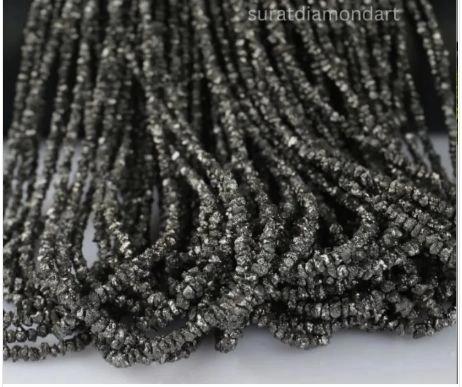 Image Uncut Black Diamond Beads, Main Stone : Africa