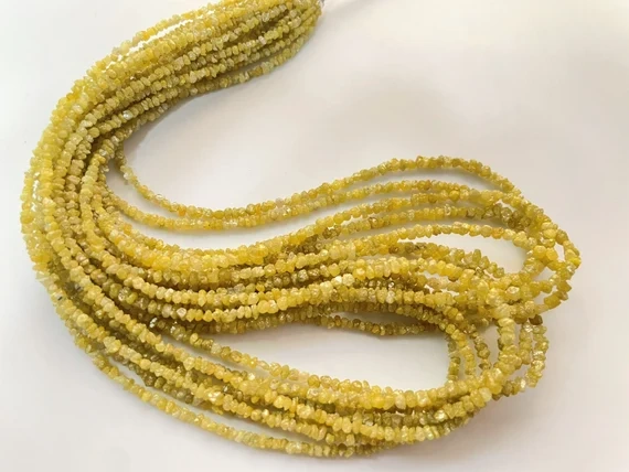Image Uncut Yellow Diamond Beads