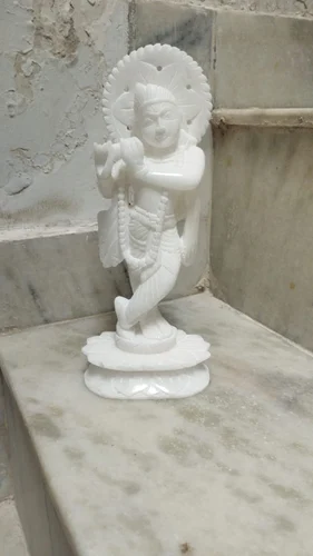 Image White Krishna Statue