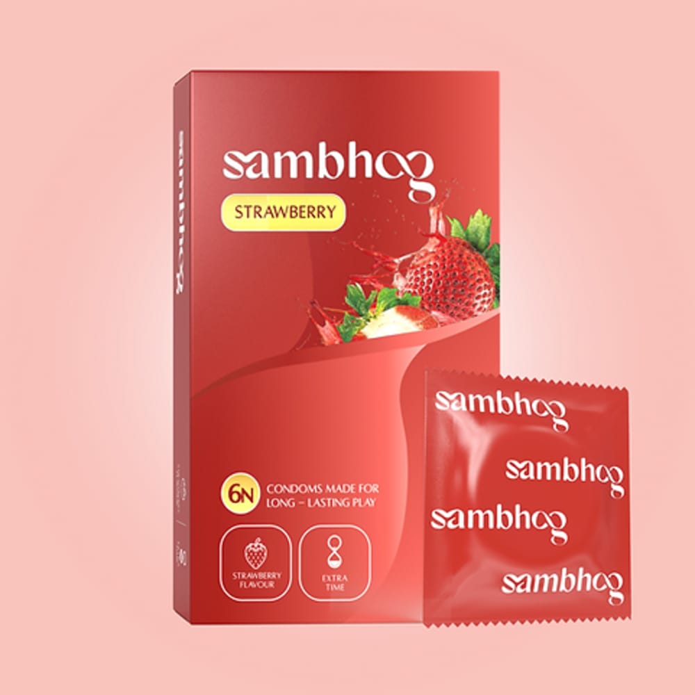Image Sambhog Strawberry Extra Time Condom