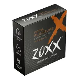 Image Zoxx Premium Latex Condoms Extra Dotted Chocolate 3pcs.