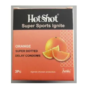 Image Super Dotted Orange Flavour Condom
