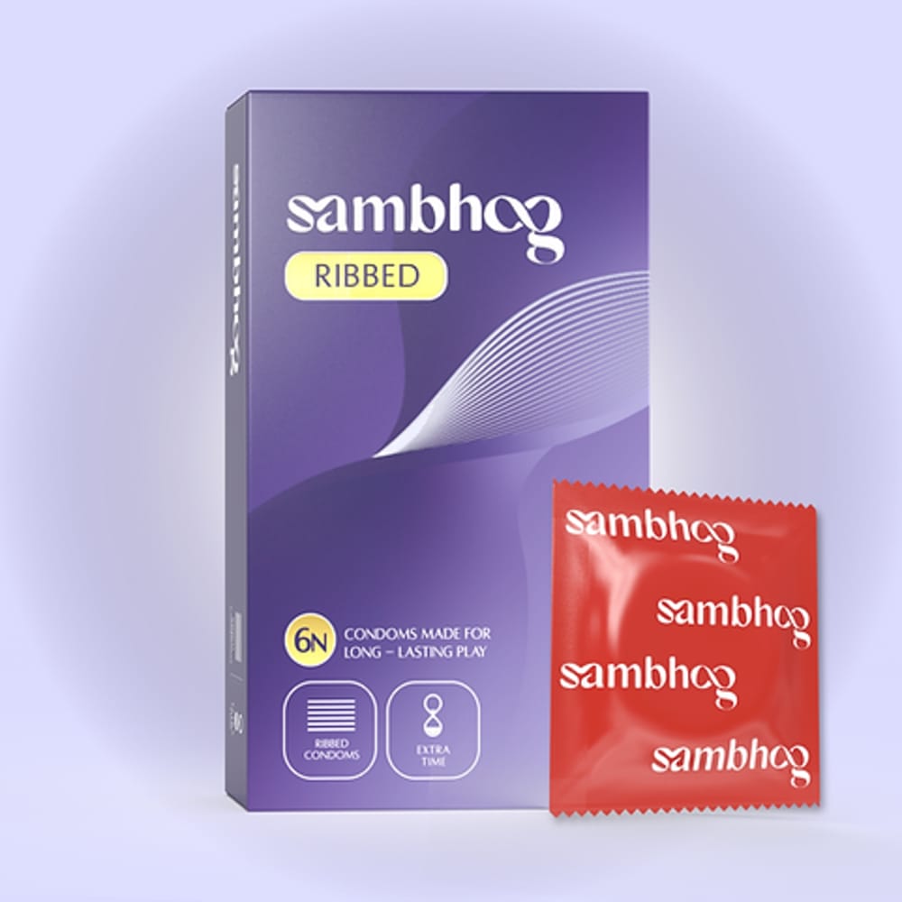 Image Sambhog Ribbed Extra Time Condoms