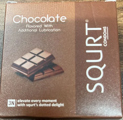 Image Squrt Chocolate Dotted Condom