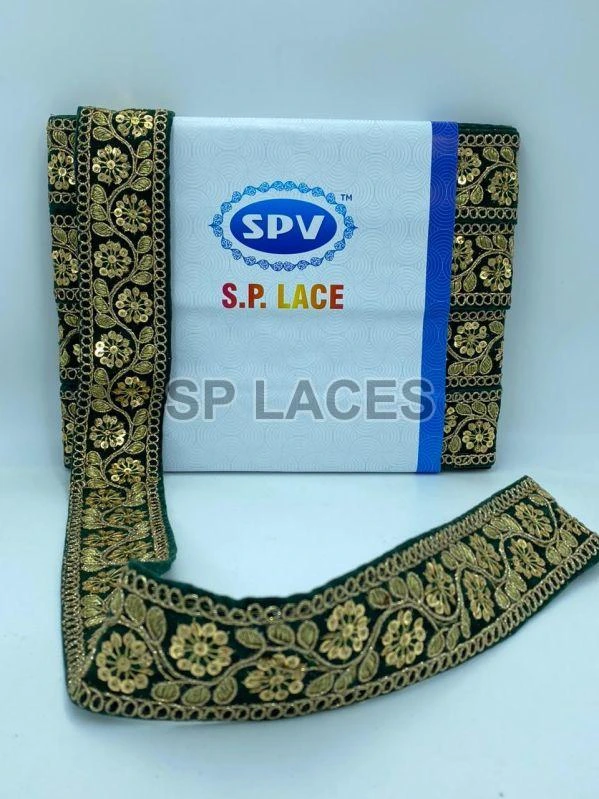 Image Heavy Embroidered Sequence Work Velvet Lace