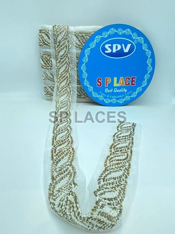 Image Handmade Golden Zari Lace