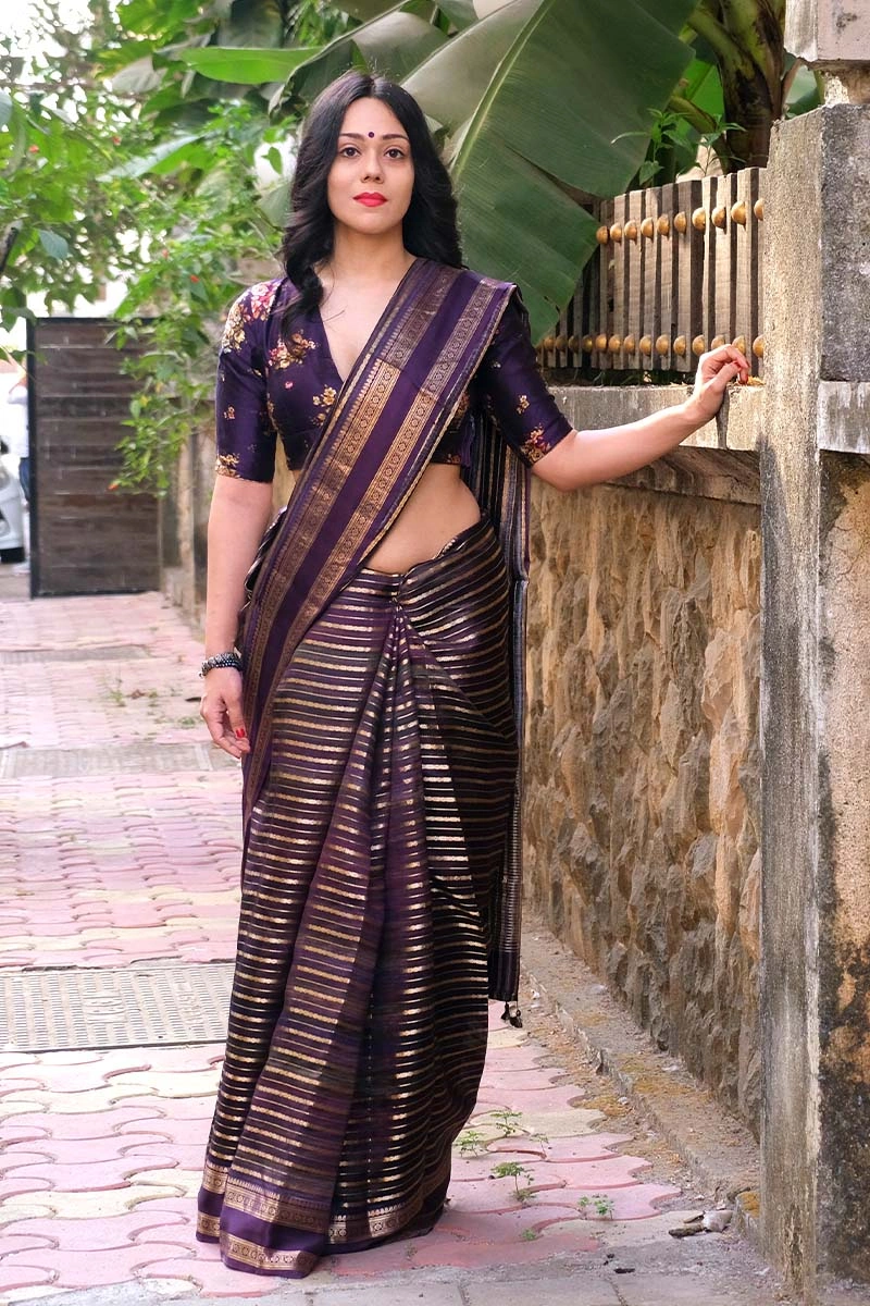 Image Banarasi Fancy Chiniya Silk Saree