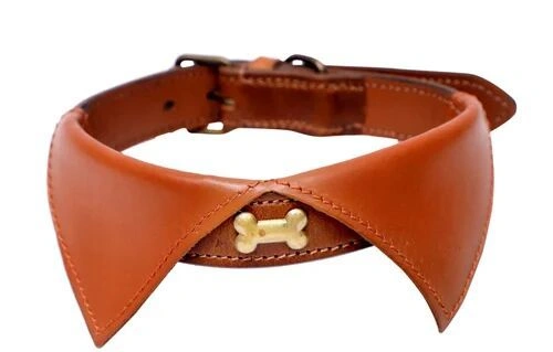 Brown Leather Dog Collar