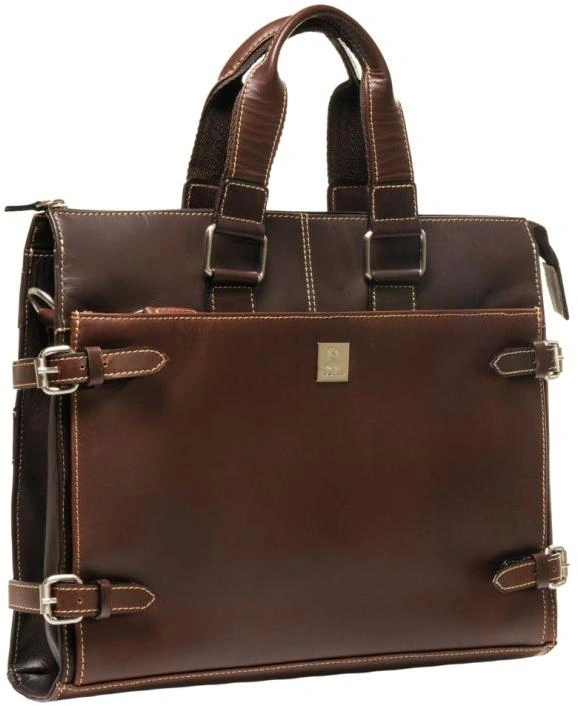 Dark Brown Leather Laptop Bag