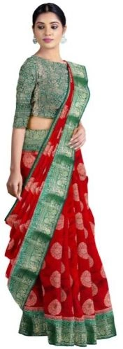 Image Embroidered Banarasi Silk Sarees, Saree Length : 6.5 Meter