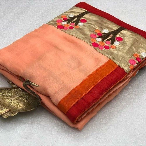 Image Embroidery Work Sarees
