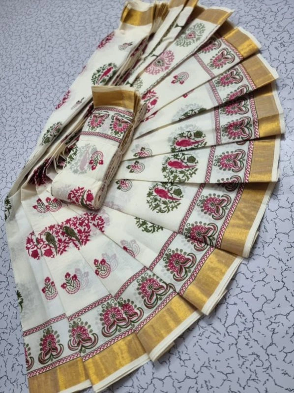 Image Kerala Cotton Sarees